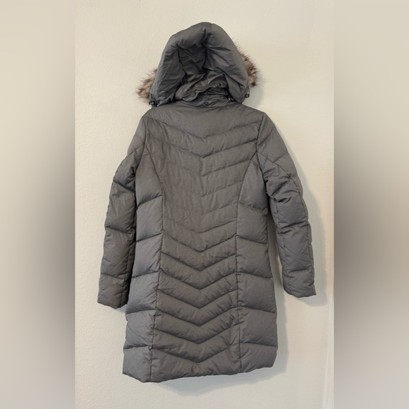 Eddie Bauer Down Filled Parka Detachable Fur Hood Quilted Winter Small *Read - Picture 3 of 13